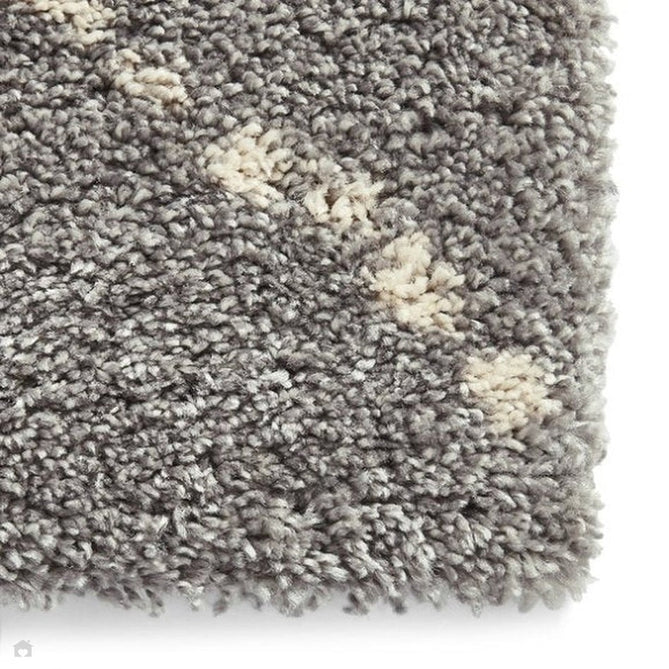 Royal Nomadic 5413 Modern Geometric Diamond Soft Plush Boho Shaggy Grey/Cream Rug-Think Rugs-Rug Love - The Most Loved Rug Store