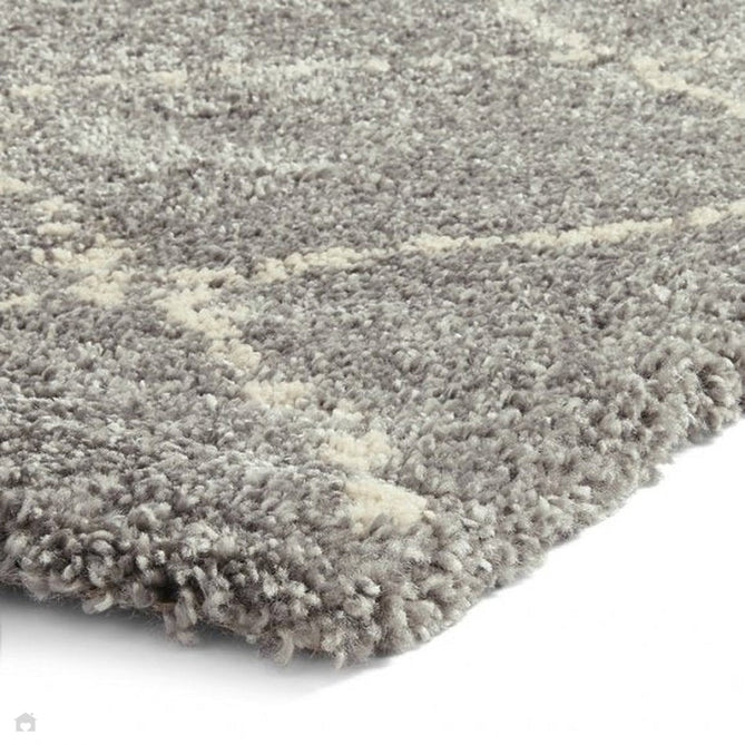 Royal Nomadic 5413 Modern Geometric Diamond Soft Plush Boho Shaggy Grey/Cream Rug-Think Rugs-Rug Love - The Most Loved Rug Store