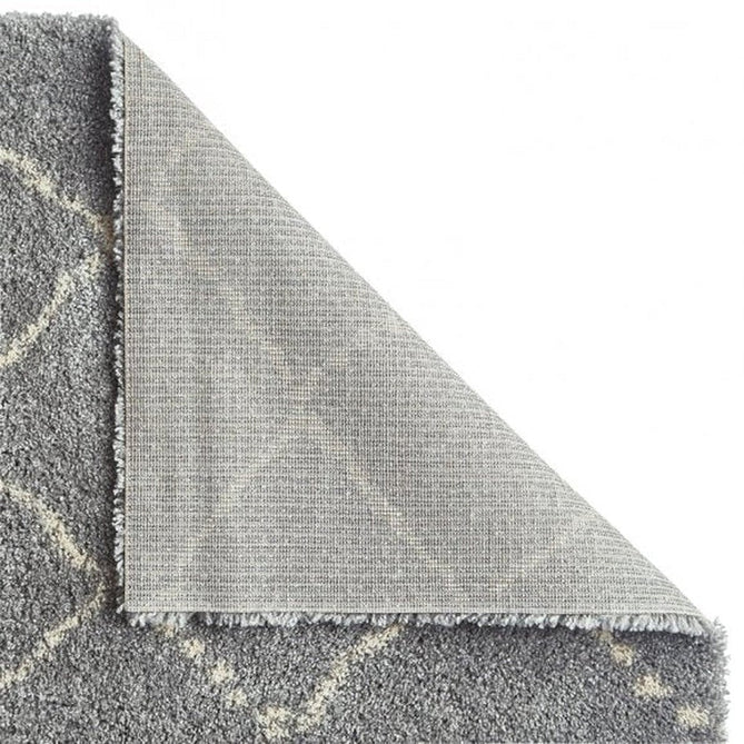Royal Nomadic 5413 Modern Geometric Diamond Soft Plush Boho Shaggy Grey/Cream Rug-Think Rugs-Rug Love - The Most Loved Rug Store