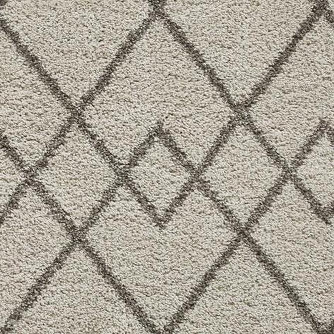 Royal Nomadic A638 Modern Geometric Diamond Soft Plush Boho Shaggy Cream/Grey Rug-Think Rugs-Rug Love - The Most Loved Rug Store