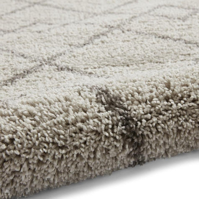 Royal Nomadic A638 Modern Geometric Diamond Soft Plush Boho Shaggy Cream/Grey Rug-Think Rugs-Rug Love - The Most Loved Rug Store
