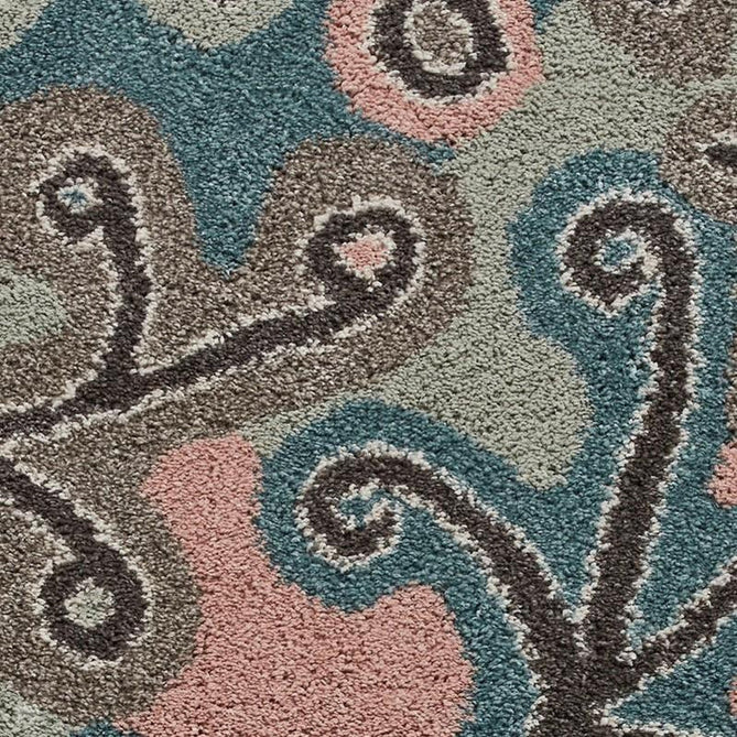 Royal Nomadic A641 Modern Abstract Soft Plush Boho Shaggy Pastel Multicolour Rug-Think Rugs-Rug Love - The Most Loved Rug Store