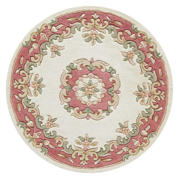 Royal Cream/Pink Rug 080 x 150 cm Lowest Price £99.00 | Rug Love