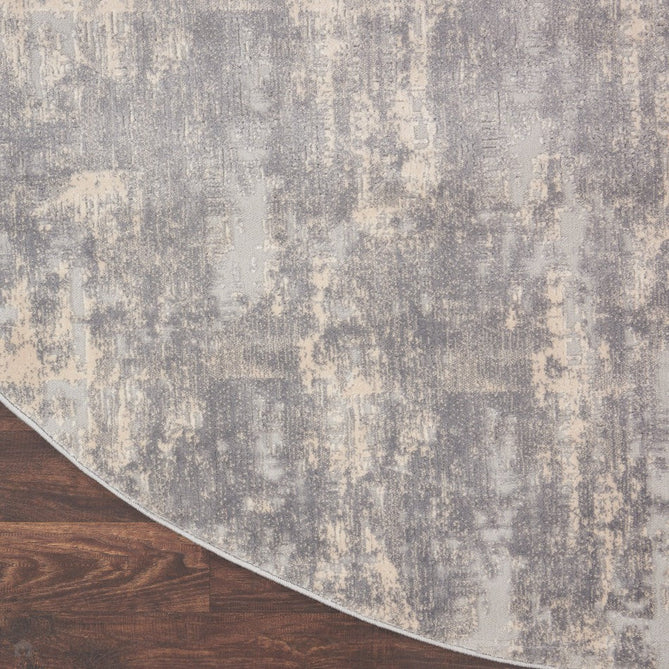 Rustic Textures RUS01 Modern Abstract Distressed Shimmer Carved Hi-Low Textured Durable Polyblend Short-Pile Ivory/Silver/Beige Rug-Nourison-Rug Love - The Most Loved Rug Store