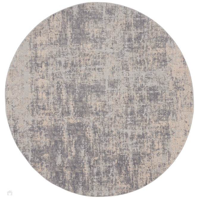 Rustic Textures RUS01 Modern Abstract Distressed Shimmer Carved Hi-Low Textured Durable Polyblend Short-Pile Ivory/Silver/Beige Rug-Nourison-Rug Love - The Most Loved Rug Store