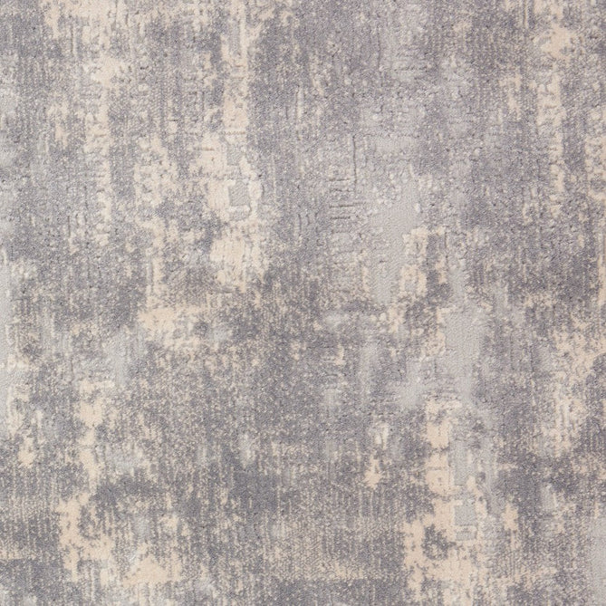 Rustic Textures RUS01 Modern Abstract Distressed Shimmer Carved Hi-Low Textured Durable Polyblend Short-Pile Ivory/Silver/Beige Rug-Nourison-Rug Love - The Most Loved Rug Store