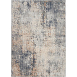 Rustic Textures RUS01 Modern Abstract Distressed Shimmer Carved Hi-Low Textured Flat-Pile Grey/Beige Rug