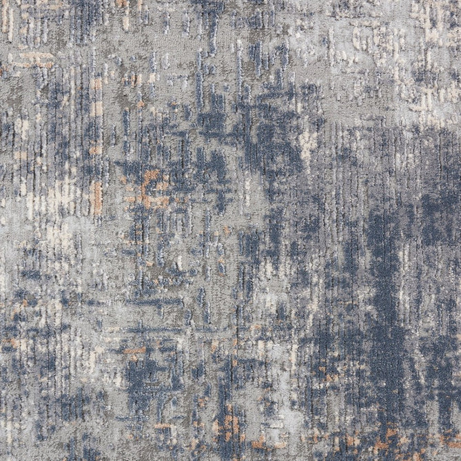 Rustic Textures RUS01 Modern Abstract Distressed Shimmer Carved Hi-Low Textured Flat-Pile Grey/Beige Runner-Nourison-Rug Love - The Most Loved Rug Store