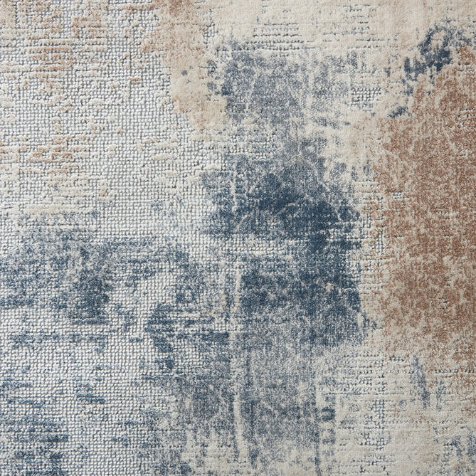Rustic Textures RUS02 Modern Abstract Distressed Shimmer Carved Hi-Low Textured Flat-Pile Beige/Grey Runner-Nourison-Rug Love - The Most Loved Rug Store