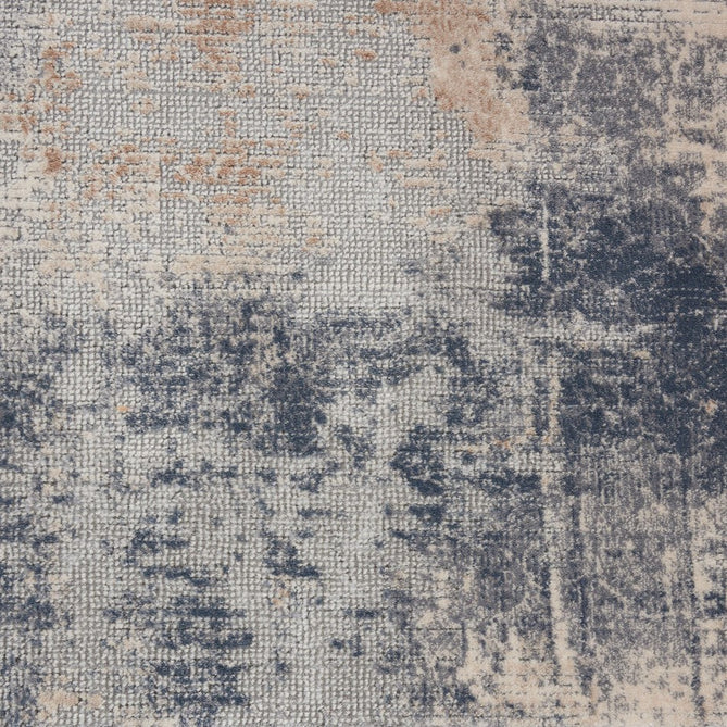 Rustic Textures RUS02 Modern Abstract Distressed Shimmer Carved Hi-Low Textured Flat-Pile Beige/Grey Runner-Nourison-Rug Love - The Most Loved Rug Store