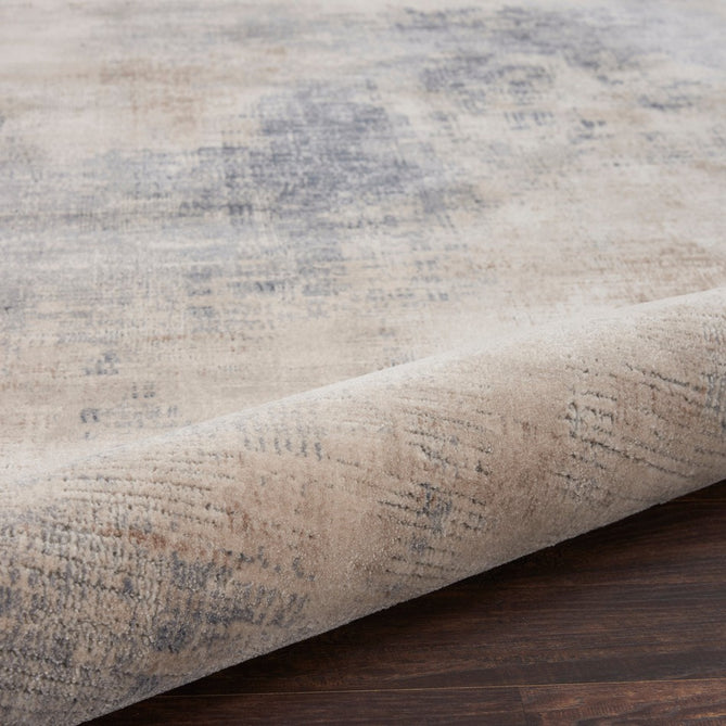 Rustic Textures RUS02 Modern Abstract Distressed Shimmer Carved Hi-Low Textured Flat-Pile Beige/Grey Runner-Nourison-Rug Love - The Most Loved Rug Store