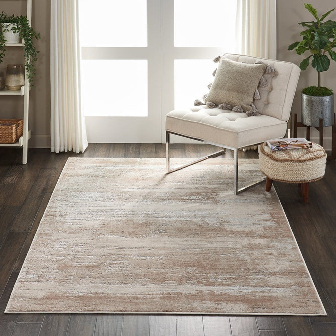 Rustic Textures RUS03 Modern Abstract Distressed Shimmer Carved Hi-Low Textured Flat-Pile Beige Rug-Nourison-Rug Love - The Most Loved Rug Store