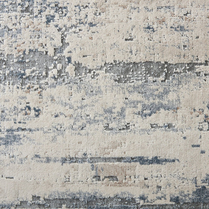 Rustic Textures RUS04 Modern Abstract Distressed Shimmer Carved Hi-Low Textured Durable Polyblend Short-Pile Beige/Ivory/Grey/Steel Blue Rug-Nourison-Rug Love - The Most Loved Rug Store