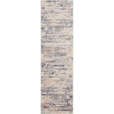 Rustic Textures RUS04 Modern Abstract Distressed Shimmer Carved Hi-Low Textured Flat-Pile Beige/Grey Runner