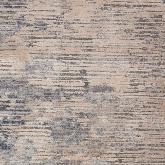 Rustic Textures RUS05 Modern Abstract Distressed Shimmer Carved Hi-Low Textured Durable Polyblend Short-Pile Grey/Steel Blue/Ivory Round Rug-Nourison-Rug Love - The Most Loved Rug Store