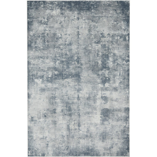 Rustic Textures RUS05 Modern Abstract Distressed Shimmer Carved Hi-Low Textured Durable Polyblend Short-Pile Grey/Steel Blue/Ivory Rug-Nourison-Rug Love - The Most Loved Rug Store
