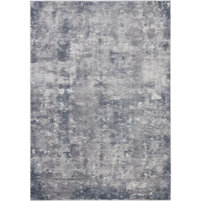 Rustic Textures RUS05 Modern Abstract Distressed Shimmer Carved Hi-Low Textured Low-Profile Short-Pile Grey/Steel Blue/Ivory Rug-Nourison-Rug Love - The Most Loved Rug Store