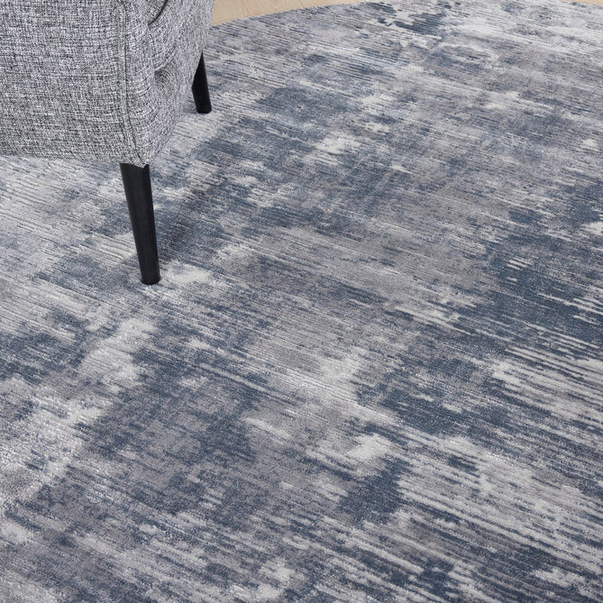 Rustic Textures RUS05 Modern Abstract Distressed Shimmer Carved Hi-Low Textured Low-Profile Short-Pile Grey/Steel Blue/Ivory Rug-Nourison-Rug Love - The Most Loved Rug Store