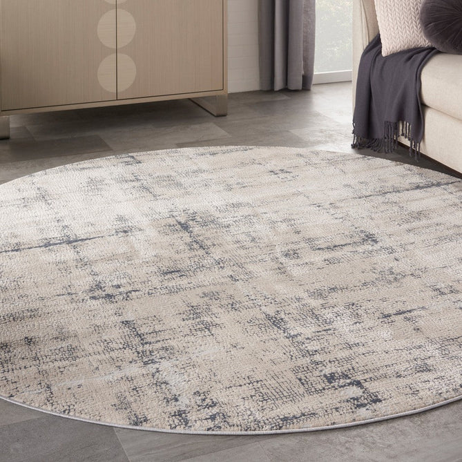 Rustic Textures RUS06 Modern Abstract Distressed Shimmer Carved Hi-Low Textured Durable Polyblend Short-Pile Ivory/Blue/Beige/Charcoal Grey Rug-Nourison-Rug Love - The Most Loved Rug Store