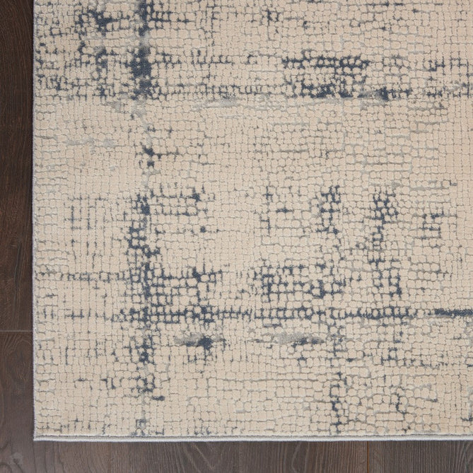 Rustic Textures RUS06 Modern Abstract Distressed Shimmer Carved Hi-Low Textured Durable Polyblend Short-Pile Ivory/Blue/Beige/Charcoal Grey Rug-Nourison-Rug Love - The Most Loved Rug Store