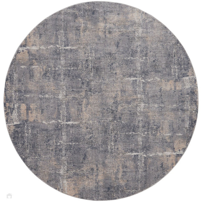 Rustic Textures RUS06 Modern Abstract Distressed Shimmer Carved Hi-Low Textured Durable Polyblend Short-Pile Steel Blue-Grey/Beige/Ivory/Taupe/Slate Blue Rug-Nourison-Rug Love - The Most Loved Rug Store