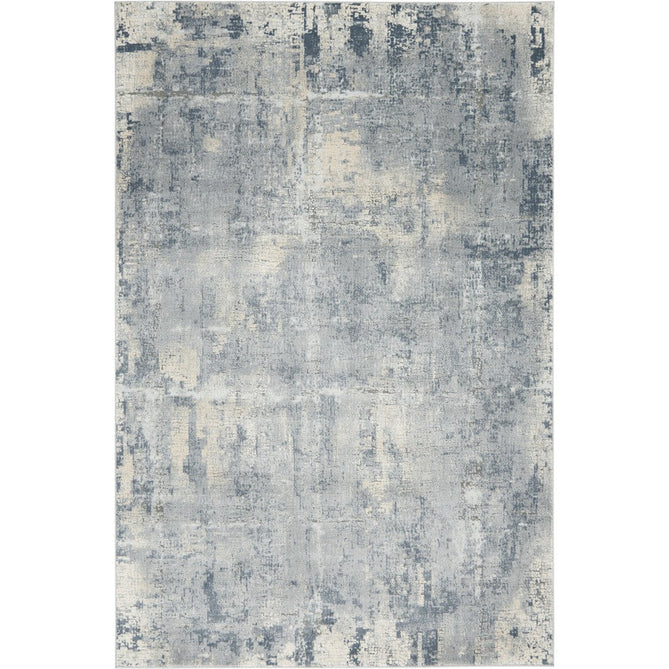 Rustic Textures RUS06 Modern Abstract Distressed Shimmer Carved Hi-Low Textured Durable Polyblend Short-Pile Steel Blue-Grey/Beige/Ivory/Taupe/Slate Blue Rug-Nourison-Rug Love - The Most Loved Rug Store