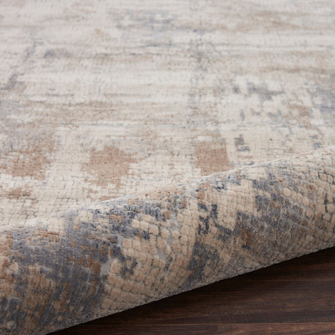 Rustic Textures RUS06 Modern Abstract Distressed Shimmer Carved Hi-Low Textured Flat-Pile Beige/Grey/Ivory Rug-Nourison-Rug Love - The Most Loved Rug Store