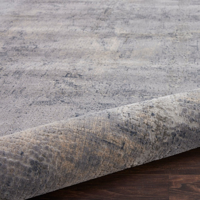Rustic Textures RUS06 Modern Abstract Distressed Shimmer Carved Hi-Low Textured Flat-Pile Grey/Beige Rug-Nourison-Rug Love - The Most Loved Rug Store
