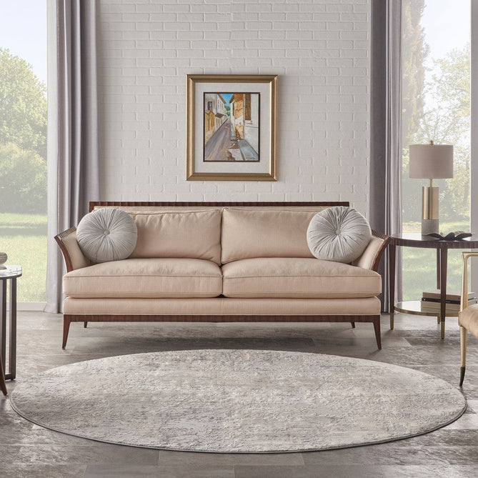 Rustic Textures RUS07 Modern Abstract Distressed Shimmer Carved Hi-Low Textured Durable Polyblend Short-Pile Grey/Cream/Charcoal/Beige Rug-Nourison-Rug Love - The Most Loved Rug Store