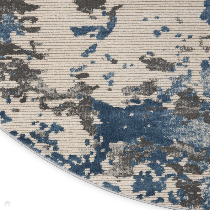 Rustic Textures RUS08 Modern Abstract Distressed Shimmer Carved Hi-Low Textured Low-Profile Short-Pile Grey/Blue/Cream Rug-Nourison-Rug Love - The Most Loved Rug Store
