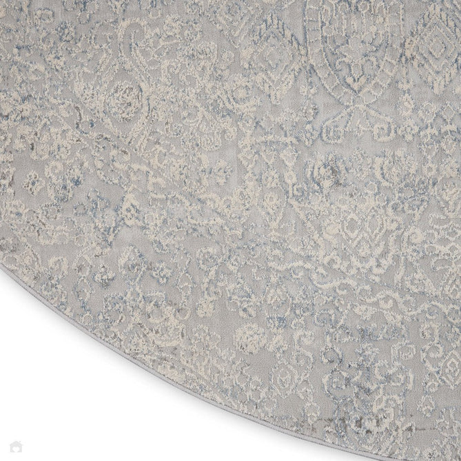 Rustic Textures RUS09 Modern Abstract Distressed Shimmer Carved Hi-Low Textured Durable Polyblend Short-Pile Ivory/Grey/Blue Rug-Nourison-Rug Love - The Most Loved Rug Store