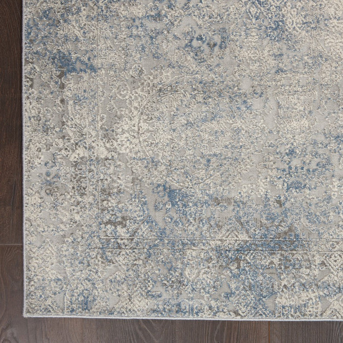 Rustic Textures RUS09 Modern Abstract Distressed Shimmer Carved Hi-Low Textured Durable Polyblend Short-Pile Ivory/Grey/Blue Rug-Nourison-Rug Love - The Most Loved Rug Store