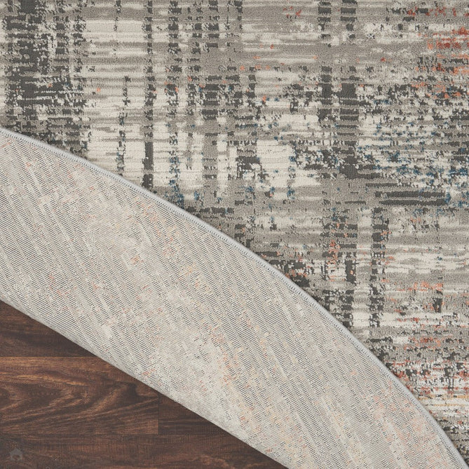 Rustic Textures RUS12 Modern Abstract Distressed Shimmer Carved Hi-Low Textured Durable Polyblend Short-Pile Grey/Taupe/Blue/Rust/Ivory/Multicolour Rug-Nourison-Rug Love - The Most Loved Rug Store