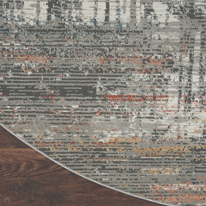 Rustic Textures RUS12 Modern Abstract Distressed Shimmer Carved Hi-Low Textured Durable Polyblend Short-Pile Grey/Taupe/Blue/Rust/Ivory/Multicolour Rug-Nourison-Rug Love - The Most Loved Rug Store