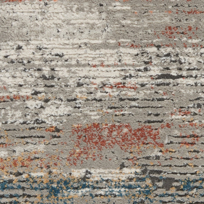 Rustic Textures RUS12 Modern Abstract Distressed Shimmer Carved Hi-Low Textured Durable Polyblend Short-Pile Grey/Taupe/Blue/Rust/Ivory/Multicolour Rug-Nourison-Rug Love - The Most Loved Rug Store