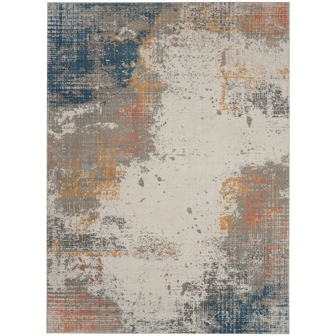 Rustic Textures RUS13 Modern Abstract Distressed Shimmer Carved Hi-Low Textured Durable Polyblend Short-Pile Grey/Taupe/Ivory/Charcoal/Blue/Rust/Orange Rug-Nourison-Rug Love - The Most Loved Rug Store
