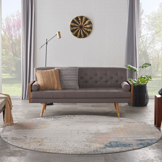 Rustic Textures RUS13 Modern Abstract Distressed Shimmer Carved Hi-Low Textured Durable Polyblend Short-Pile Grey/Taupe/Ivory/Charcoal/Blue/Rust/Orange Rug-Nourison-Rug Love - The Most Loved Rug Store