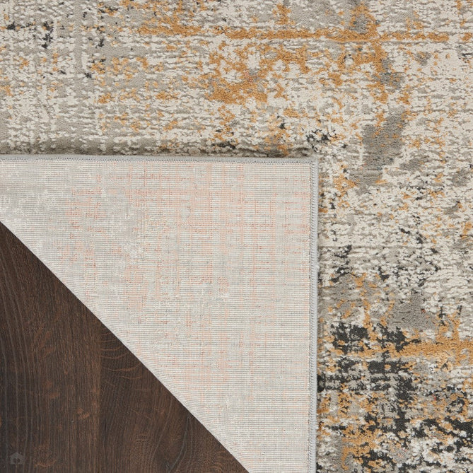 Rustic Textures RUS13 Modern Abstract Distressed Shimmer Carved Hi-Low Textured Durable Polyblend Short-Pile Grey/Taupe/Ivory/Charcoal/Blue/Rust/Orange Rug-Nourison-Rug Love - The Most Loved Rug Store