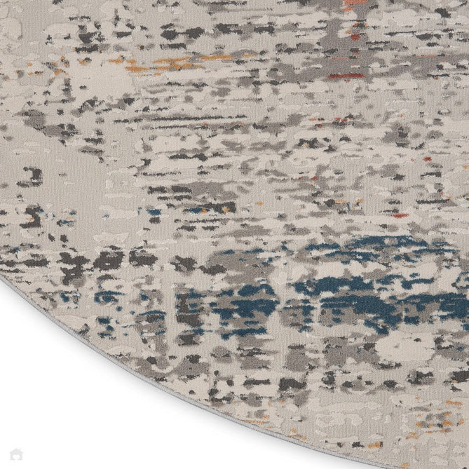 Rustic Textures RUS14 Modern Abstract Distressed Shimmer Carved Hi-Low Textured Durable Polyblend Short-Pile Light Grey/Beige/Ivory/Rust/Blue/Multicolour Rug-Nourison-Rug Love - The Most Loved Rug Store