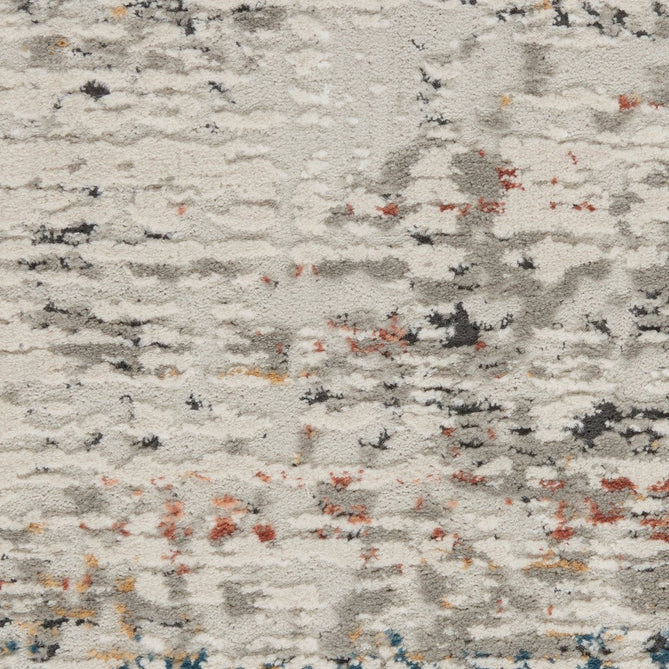 Rustic Textures RUS14 Modern Abstract Distressed Shimmer Carved Hi-Low Textured Durable Polyblend Short-Pile Light Grey/Beige/Ivory/Rust/Blue/Multicolour Rug-Nourison-Rug Love - The Most Loved Rug Store