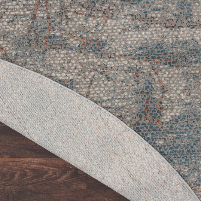 Rustic Textures RUS15 Modern Abstract Distressed Shimmer Carved Hi-Low Textured Low-Profile Short-Pile Light Grey/Blue/Ivory/Rust/Beige Rug-Nourison-Rug Love - The Most Loved Rug Store