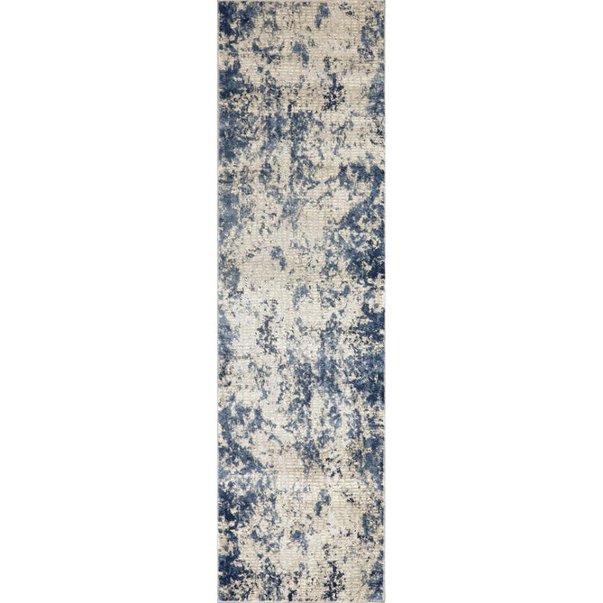 Rustic Textures RUS16 Modern Abstract Distressed Shimmer Carved Hi-Low Textured Flat-Pile Grey/Blue Rug-Nourison-Rug Love - The Most Loved Rug Store