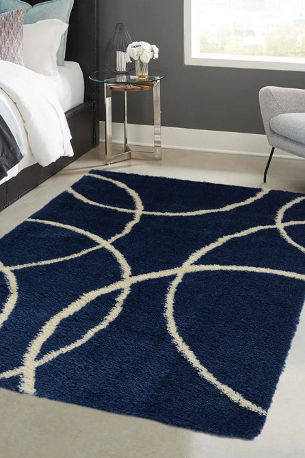 Snug Bubbles Navy Rug-Melrose-Rug Love - The Most Loved Rug Store