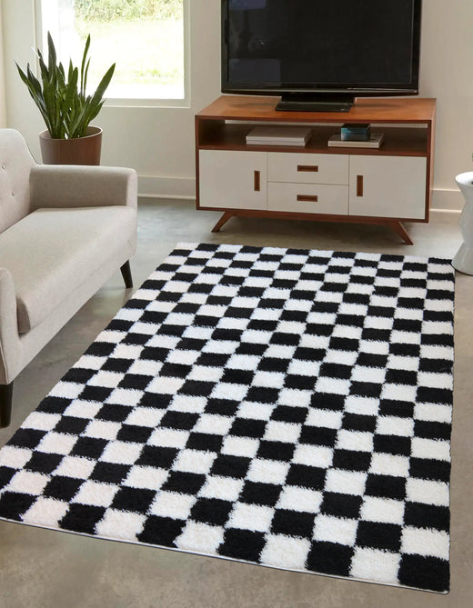Snug Checks Mono Rug-Melrose-Rug Love - The Most Loved Rug Store