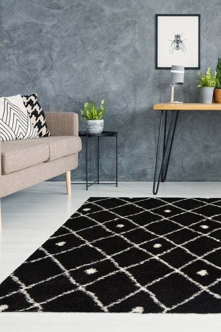 Snug Nomadic Black Rug-Melrose-Rug Love - The Most Loved Rug Store