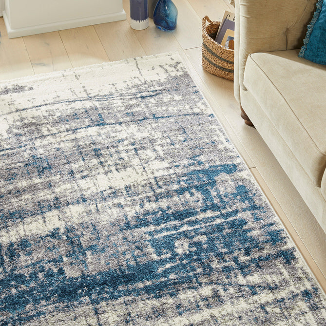 Somerset SOM102 White/Blue Rug