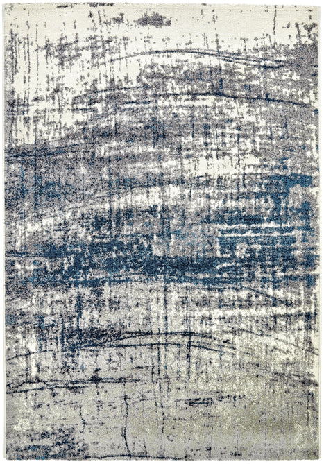 Somerset SOM102 White/Blue Rug