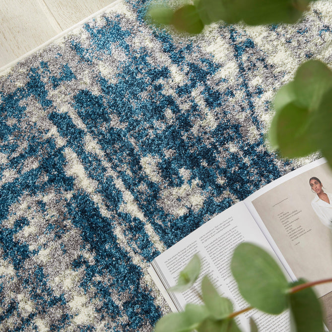 Somerset SOM102 White/Blue Rug