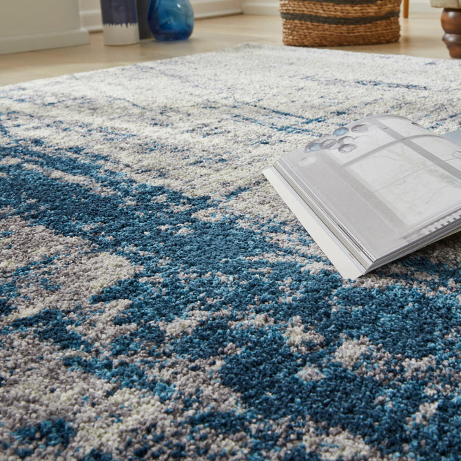 Somerset SOM102 White/Blue Rug