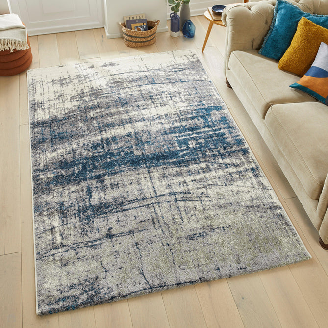 Somerset SOM102 White/Blue Rug